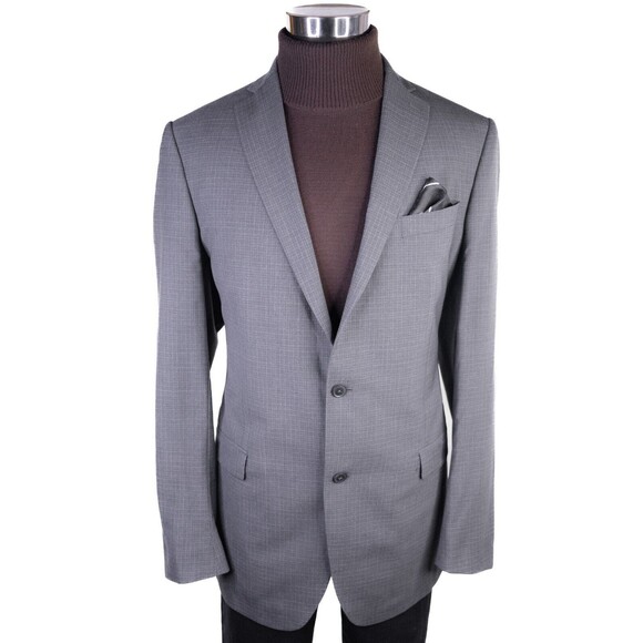 Collection By Michael Strahan Sport Coat Jacket Blazer WOOL Check 44L Canada EUC - Picture 2 of 14